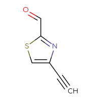 Chemical structure of 4-ethynyl-1,3-thiazole-2-carbaldehyde - CSSB00013280130