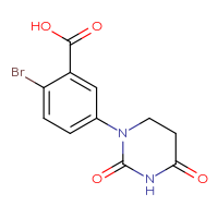 Chemical structure of 2-bromo-5-(2,4-dioxo-1,3-diazinan-1-yl)benzoic acid - CSSB03549771405