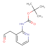 Chemical structure of tert-butyl N-[3-(2-oxoethyl)pyridin-2-yl]carbamate - CSSB00010203227