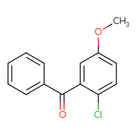 Chemical structure of (2-chloro-5-methoxyphenyl)(phenyl)methanone - CSSB02150212072