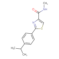 Chemical structure of N-methyl-2-[4-(propan-2-yl)phenyl]-1,3-thiazole-4-carboxamide - CSSB00103839753
