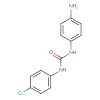 Chemical structure of 3-(4-aminophenyl)-1-(4-chlorophenyl)urea - CSSB00000489796
