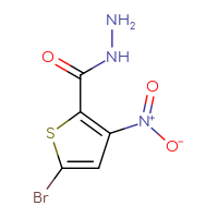 Chemical structure of 5-bromo-3-nitrothiophene-2-carbohydrazide - CSSB21151596580