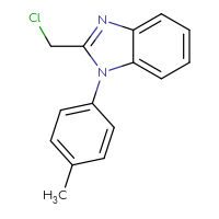 Chemical structure of 2-(chloromethyl)-1-(4-methylphenyl)-1H-1,3-benzodiazole - CSSB00000418623