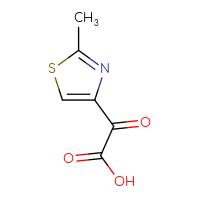 Chemical structure of 2-(2-methyl-1,3-thiazol-4-yl)-2-oxoacetic acid - CSSB00015820942