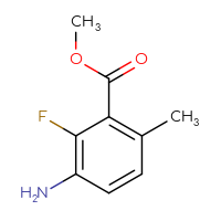 Chemical structure of methyl 3-amino-2-fluoro-6-methylbenzoate - CSSB00015836827