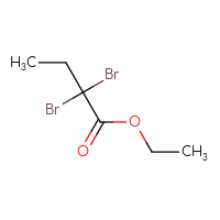 Chemical structure of ethyl 2,2-dibromobutanoate - CSSB06726388797