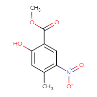 Chemical structure of methyl 2-hydroxy-4-methyl-5-nitrobenzoate - CSSB00021364888