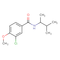 Chemical structure of 3-chloro-4-methoxy-N-(3-methylbutan-2-yl)benzamide - CSSB00046966987