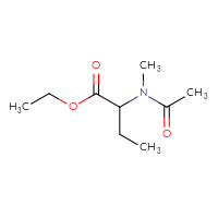 Chemical structure of ethyl 2-(N-methylacetamido)butanoate - CSSB00017375011