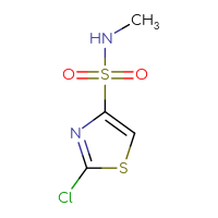 Chemical structure of 2-chloro-N-methyl-1,3-thiazole-4-sulfonamide - CSSB09889374717