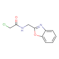 Chemical structure of N-[(1,3-benzoxazol-2-yl)methyl]-2-chloroacetamide - CSSB00160546642