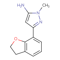 Chemical structure of 3-(2,3-dihydro-1-benzofuran-7-yl)-1-methyl-1H-pyrazol-5-amine - CSSB00031170350