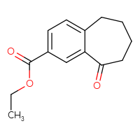 Chemical structure of ethyl 9-oxo-6,7,8,9-tetrahydro-5H-benzo[7]annulene-2-carboxylate - CSSB03567086924