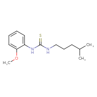 Chemical structure of 1-(2-methoxyphenyl)-3-(4-methylpentyl)thiourea - CSSB02005220439