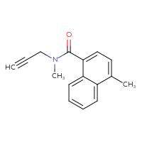 Chemical structure of N,4-dimethyl-N-(prop-2-yn-1-yl)naphthalene-1-carboxamide - CSSB01999948885