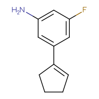 Chemical structure of 3-(cyclopent-1-en-1-yl)-5-fluoroaniline - CSSB00016063666
