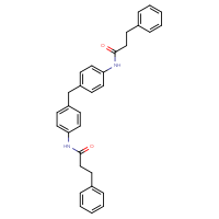 Chemical structure of 3-phenyl-N-(4-{[4-(3-phenylpropanamido)phenyl]methyl}phenyl)propanamide - CSSB00121657708