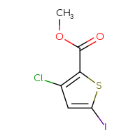 Chemical structure of methyl 3-chloro-5-iodothiophene-2-carboxylate - CSSB06358888780