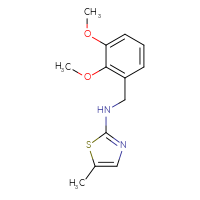 Chemical structure of N-[(2,3-dimethoxyphenyl)methyl]-5-methyl-1,3-thiazol-2-amine - CSSB00020591652