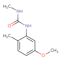 Chemical structure of 1-(5-methoxy-2-methylphenyl)-3-methylurea - CSSB00012793371