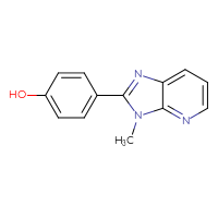 Chemical structure of 4-{3-methyl-3H-imidazo[4,5-b]pyridin-2-yl}phenol - CSSB00001106891