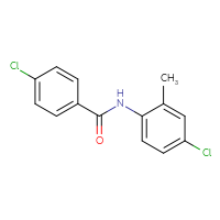 Chemical structure of 4-chloro-N-(4-chloro-2-methylphenyl)benzamide - CSSB00027990540