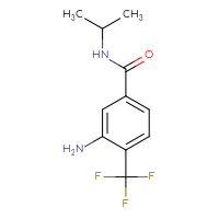 Chemical structure of 3-amino-N-(propan-2-yl)-4-(trifluoromethyl)benzamide - CSSB00132309096