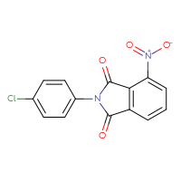 Chemical structure of 2-(4-chlorophenyl)-4-nitro-2,3-dihydro-1H-isoindole-1,3-dione - CSSB00121691780