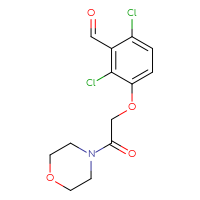 Chemical structure of 2,6-dichloro-3-[2-(morpholin-4-yl)-2-oxoethoxy]benzaldehyde - CSSB03601560230