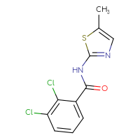 Chemical structure of 2,3-dichloro-N-(5-methyl-1,3-thiazol-2-yl)benzamide - CSSB00026353247
