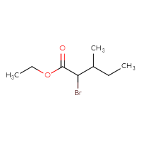 Chemical structure of ethyl 2-bromo-3-methylpentanoate - CSSB00010890116