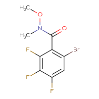 Chemical structure of 6-bromo-2,3,4-trifluoro-N-methoxy-N-methylbenzamide - CSSB04215465499