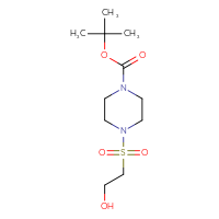 Chemical structure of tert-butyl 4-(2-hydroxyethanesulfonyl)piperazine-1-carboxylate - CSSB00153854457