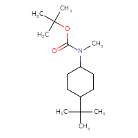 Chemical structure of tert-butyl N-(4-tert-butylcyclohexyl)-N-methylcarbamate - CSSB00114240294