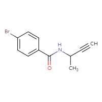 Chemical structure of 4-bromo-N-(but-3-yn-2-yl)benzamide - CSSB00013654642
