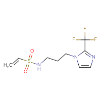 Chemical structure of N-{3-[2-(trifluoromethyl)-1H-imidazol-1-yl]propyl}ethene-1-sulfonamide - CSMB21332075462