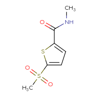 Chemical structure of 5-methanesulfonyl-N-methylthiophene-2-carboxamide - CSSB00152680010