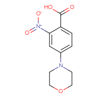 Chemical structure of 4-(morpholin-4-yl)-2-nitrobenzoic acid - CSSB00003674449