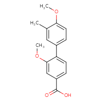 Chemical structure of 2,4'-dimethoxy-3'-methyl-[1,1'-biphenyl]-4-carboxylic acid - CSSB00150702782
