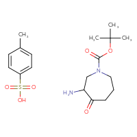 Chemical structure of 4-methylbenzene-1-sulfonic acid; tert-butyl 3-amino-4-oxoazepane-1-carboxylate - CSSB15082355162