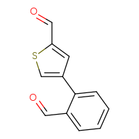 Chemical structure of 4-(2-formylphenyl)thiophene-2-carbaldehyde - CSSB00135479406