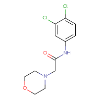 Chemical structure of N-(3,4-dichlorophenyl)-2-(morpholin-4-yl)acetamide - CSSB00046084607