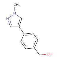 Chemical structure of [4-(1-methyl-1H-pyrazol-4-yl)phenyl]methanol - CSSB00011017045