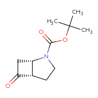Chemical structure of tert-butyl (1S,5S)-6-oxo-2-azabicyclo[3.2.0]heptane-2-carboxylate - CSSB03551701613