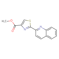 Chemical structure of methyl 2-(quinolin-2-yl)-1,3-thiazole-4-carboxylate - CSSB00001746575