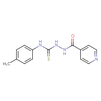 Chemical structure of N-{[(4-methylphenyl)carbamothioyl]amino}pyridine-4-carboxamide - CSSB00104128931