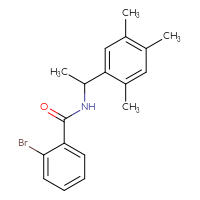 Chemical structure of 2-bromo-N-[1-(2,4,5-trimethylphenyl)ethyl]benzamide - CSSB15346995216