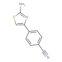Chemical structure of 4-(2-amino-1,3-thiazol-4-yl)benzonitrile - CSSB00000168899
