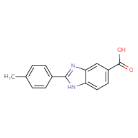 Chemical structure of 2-(4-methylphenyl)-1H-1,3-benzodiazole-5-carboxylic acid - CSSB00000772131